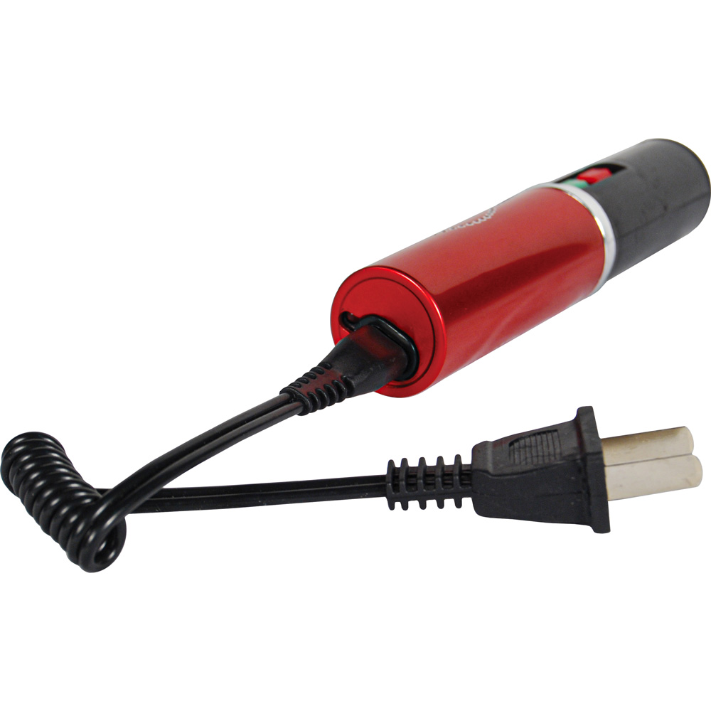 25,000,000 Volt Rechargeable Lipstick Stun Gun with Flashlight, red view 3